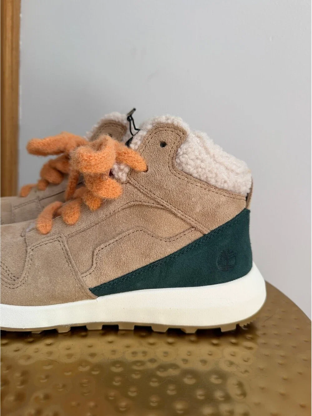 Timberland Women's ReBOTL Suede Hiking Boots Size 8 Retro Swift Sherpa